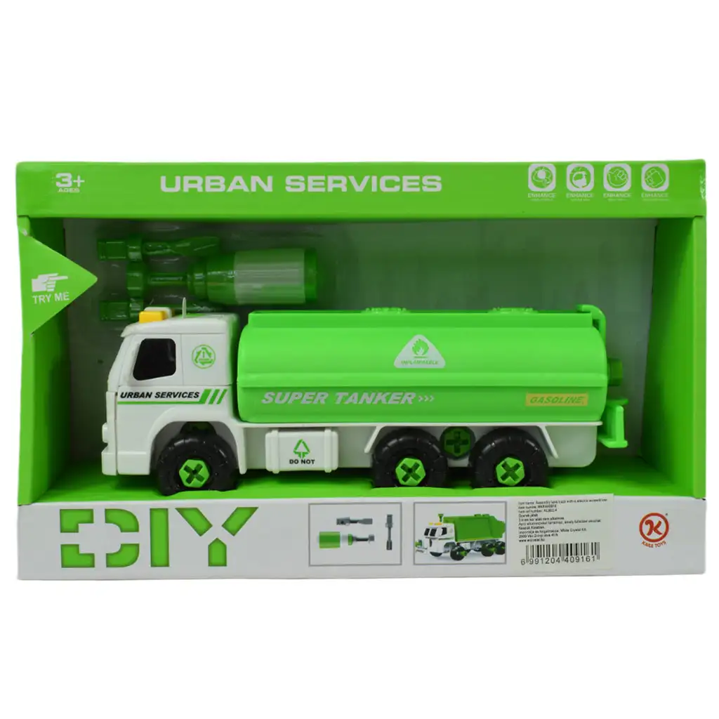 Urban Services: Zerlegbarer Tanklastwagen mit Werkzeugen und Sound 20cm kép 8