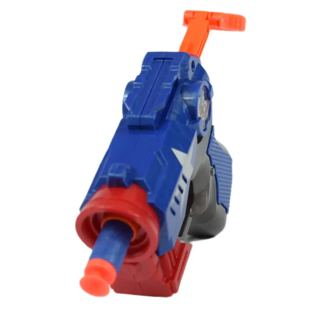 Cool Soft Bullet Gun: Kleine Schaumstoffpistole mit blauen Patronen, 14 cm kép 3