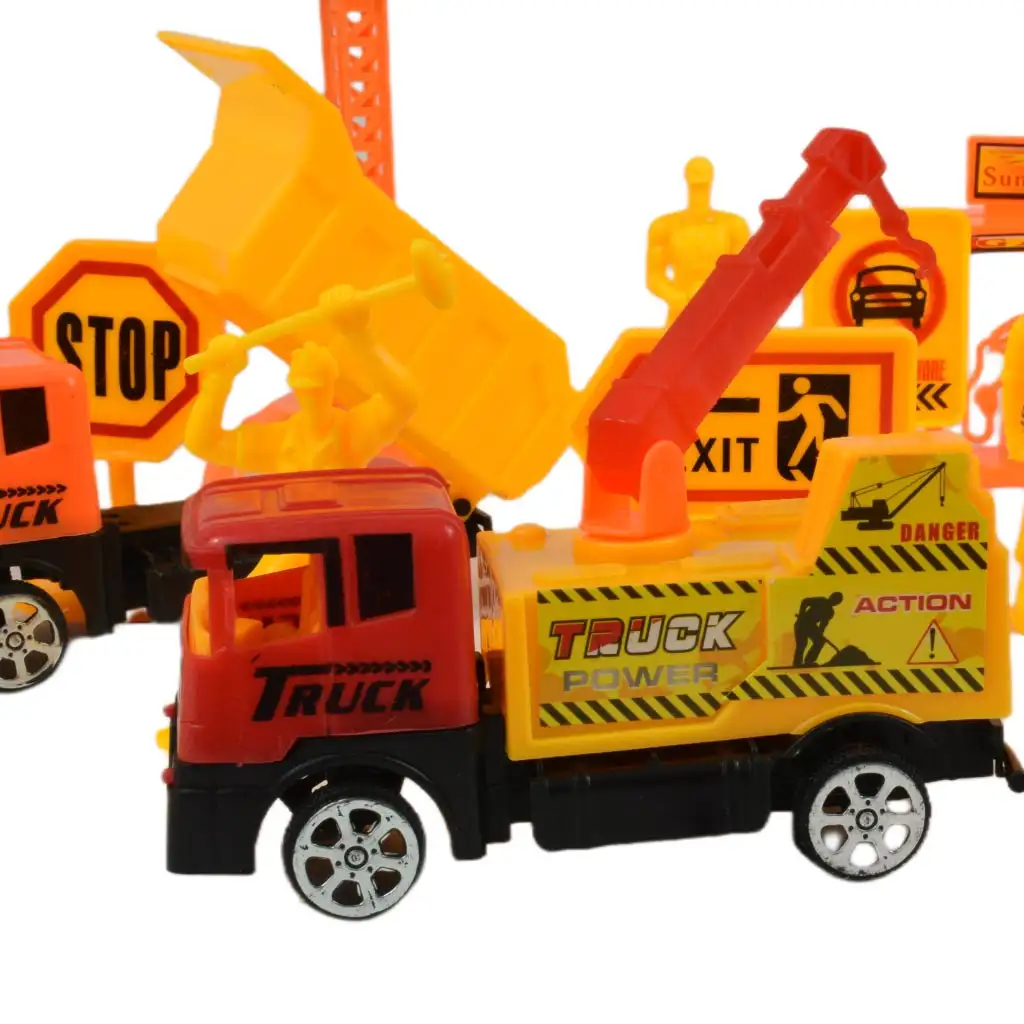 Heavy Duty: Bau-Spielset mit Schwungrad-Autos und Zubehör kép 12