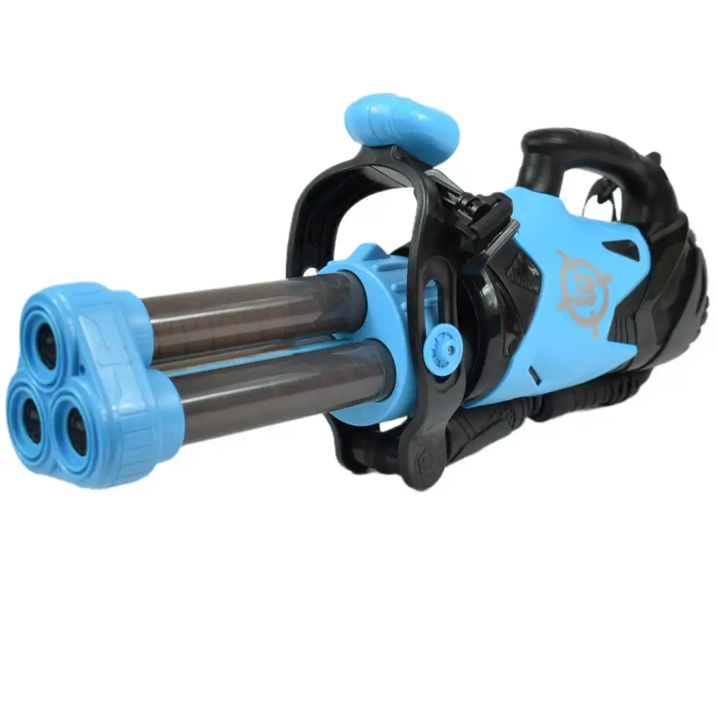 Power Popper Gun: Dreischüssige Schaumstoffpistole mit Schaumstoffkugeln 55cm kép 2