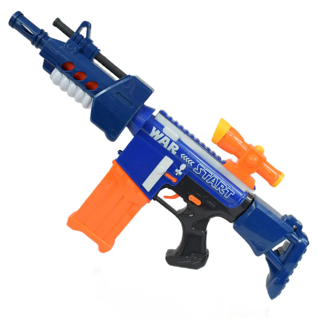 Soft Bullet Gun: Elektrische Schaumstoffpistole mit Magazin und Munition in zwei Varianten 60cm kép 2