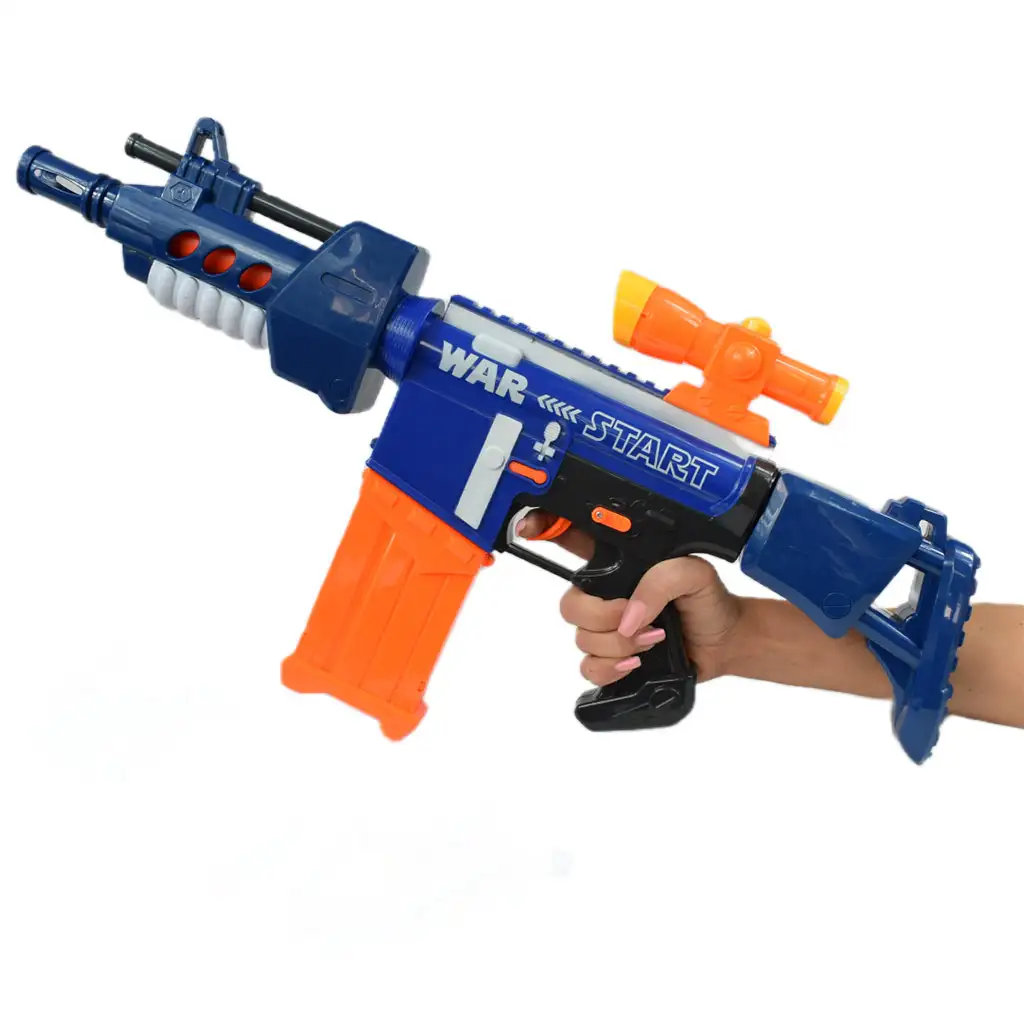 Soft Bullet Gun: Elektrische Schaumstoffpistole mit Magazin und Munition in zwei Varianten 60cm kép 6