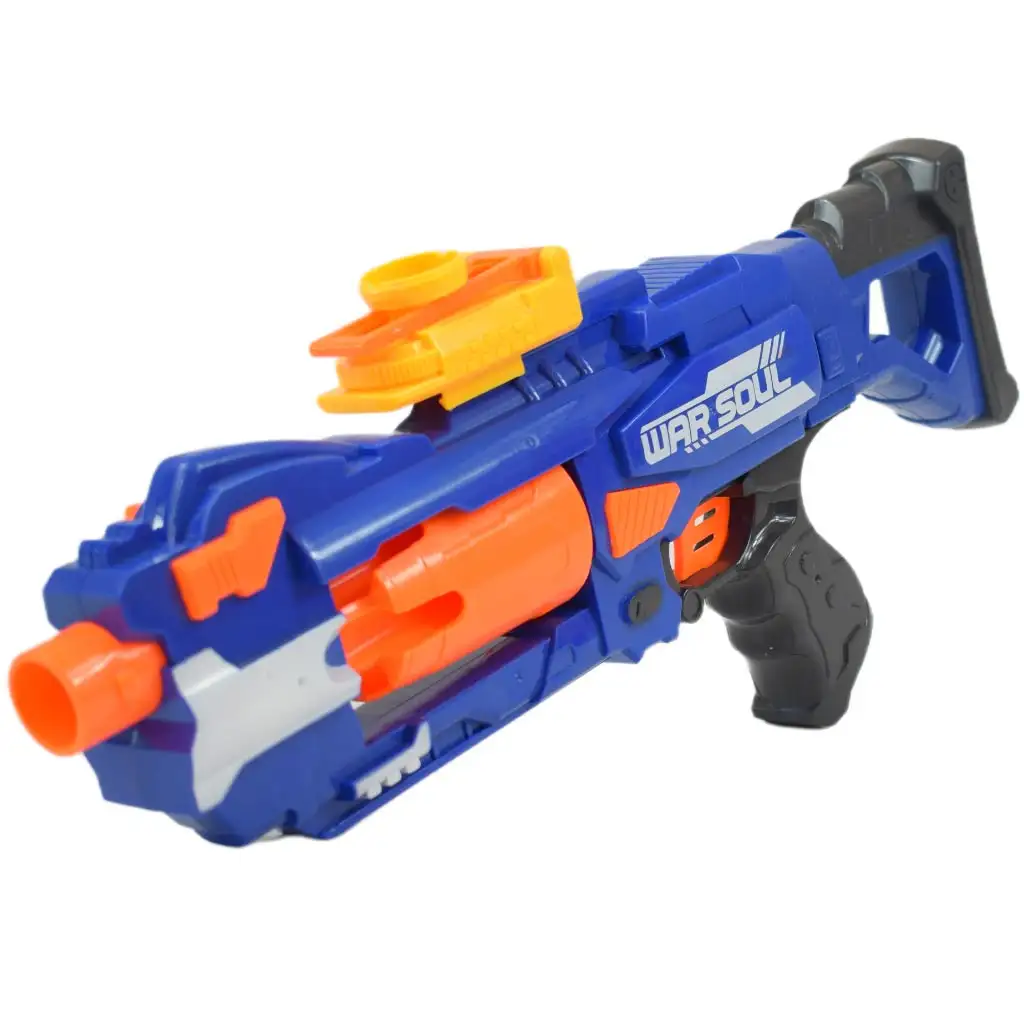 Soft Bullet Gun: Manuelle Schaumstoffpistole mit Trommelmagazin und Patronen 44cm kép 2