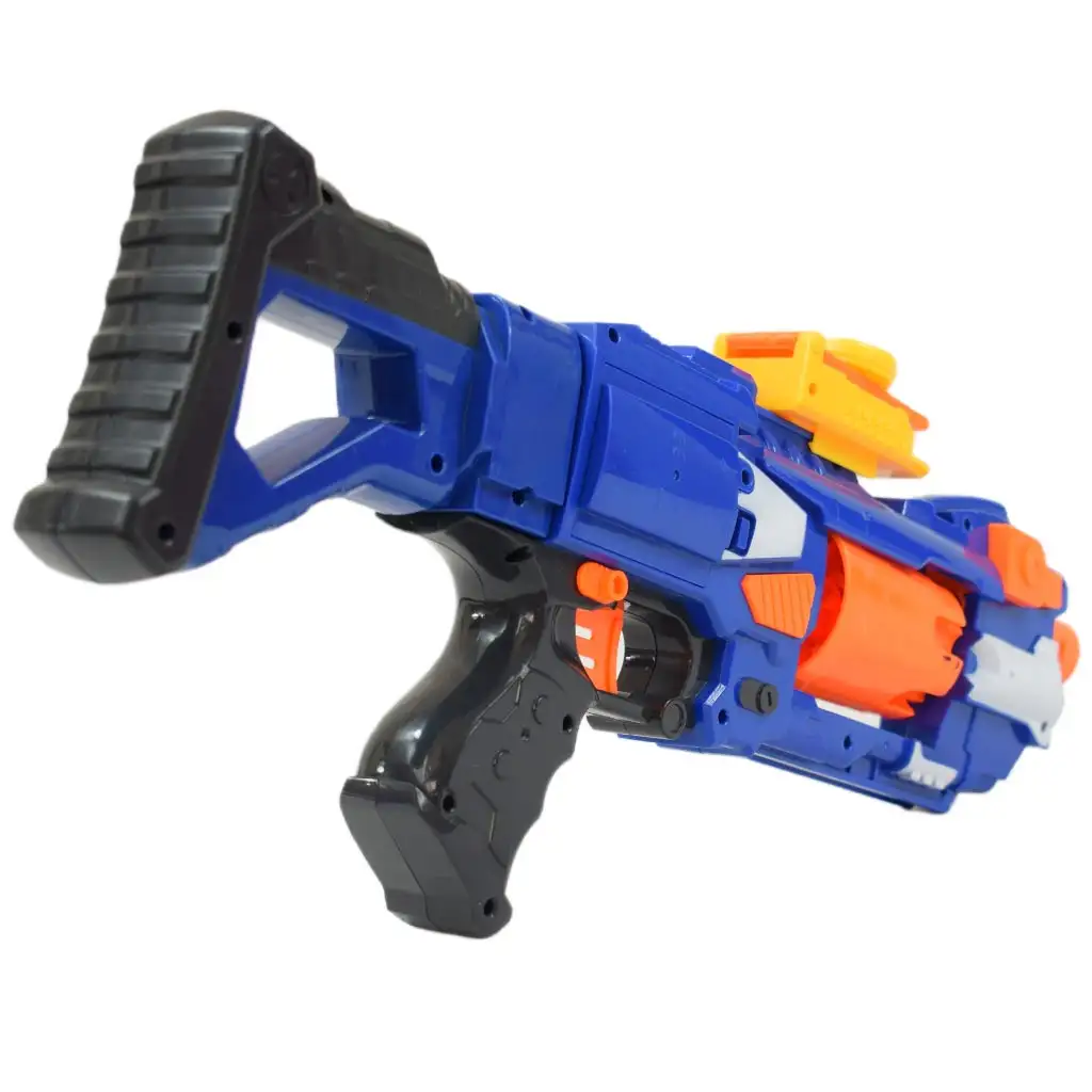 Soft Bullet Gun: Manuelle Schaumstoffpistole mit Trommelmagazin und Patronen 44cm kép 4