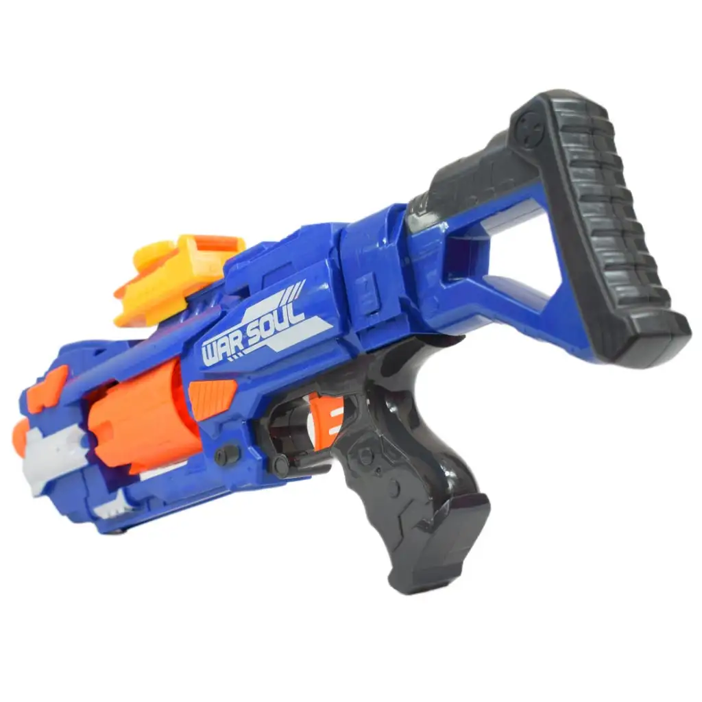 Soft Bullet Gun: Manuelle Schaumstoffpistole mit Trommelmagazin und Patronen 44cm kép 5