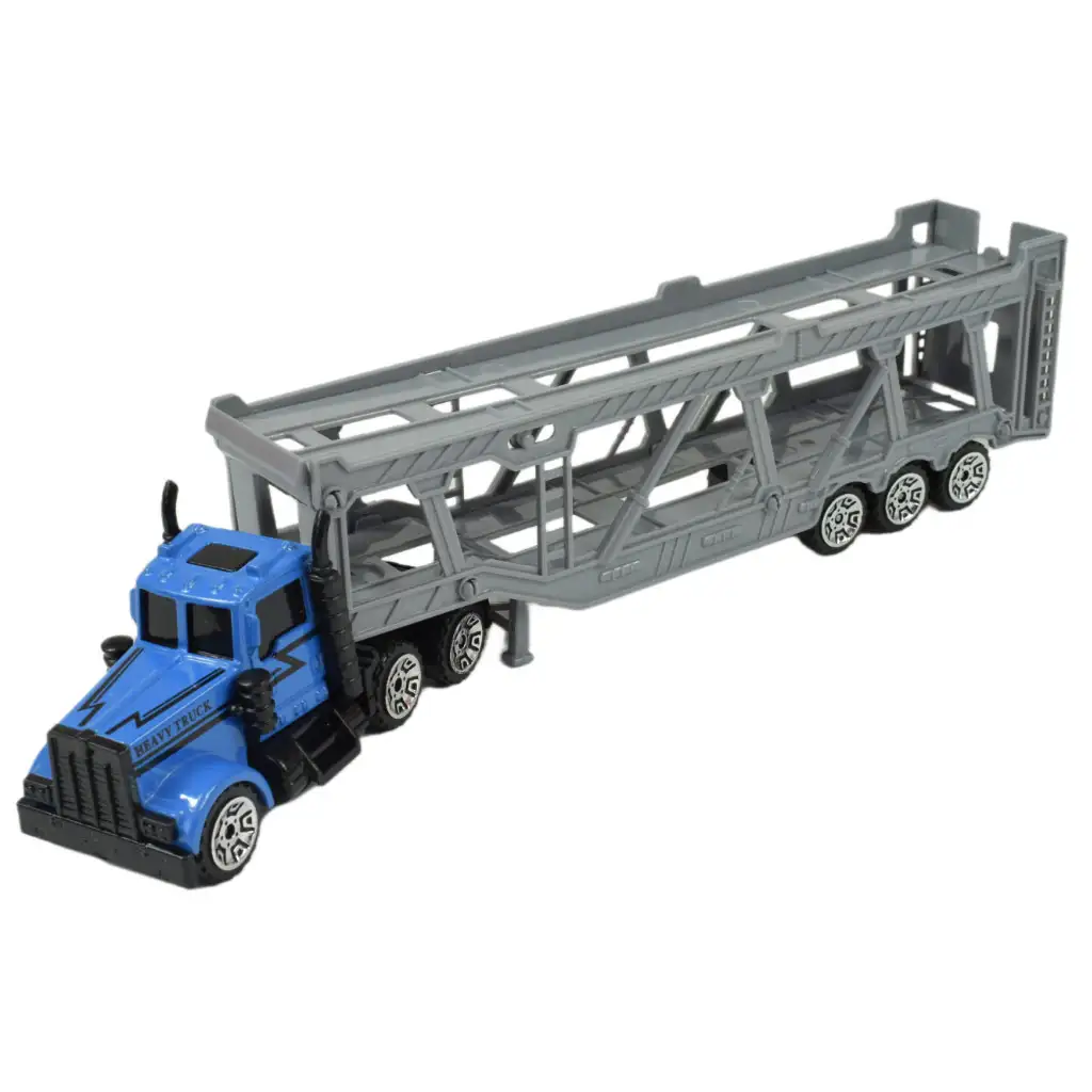 City Truck: Blauer Autotransporter Sattelschlepper 22cm kép 2