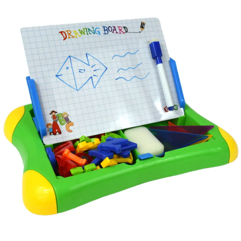 Zeichenbrett: Multifunktionales magnetisches Zeichenbrett mit Stift und Buchstaben 30x24cm kép 2