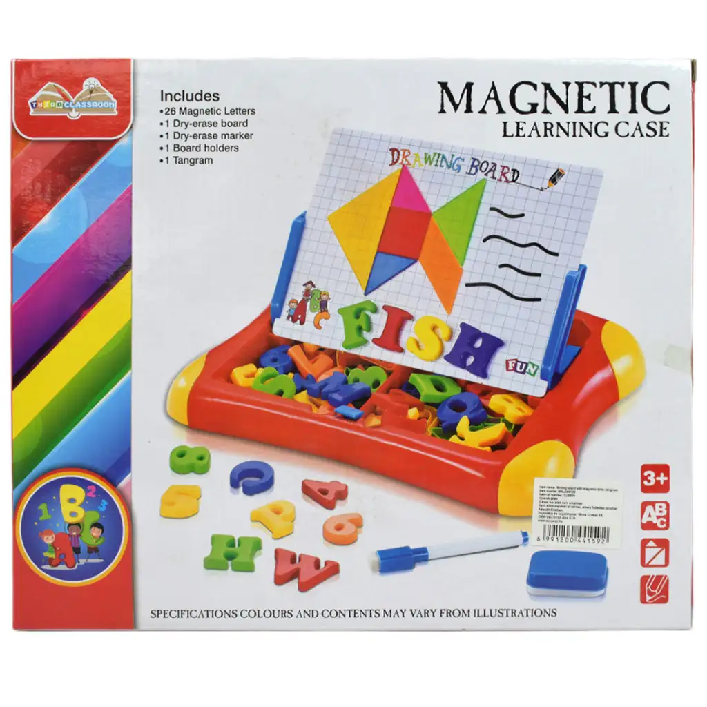 Zeichenbrett: Multifunktionales magnetisches Zeichenbrett mit Stift und Buchstaben 30x24cm kép 9