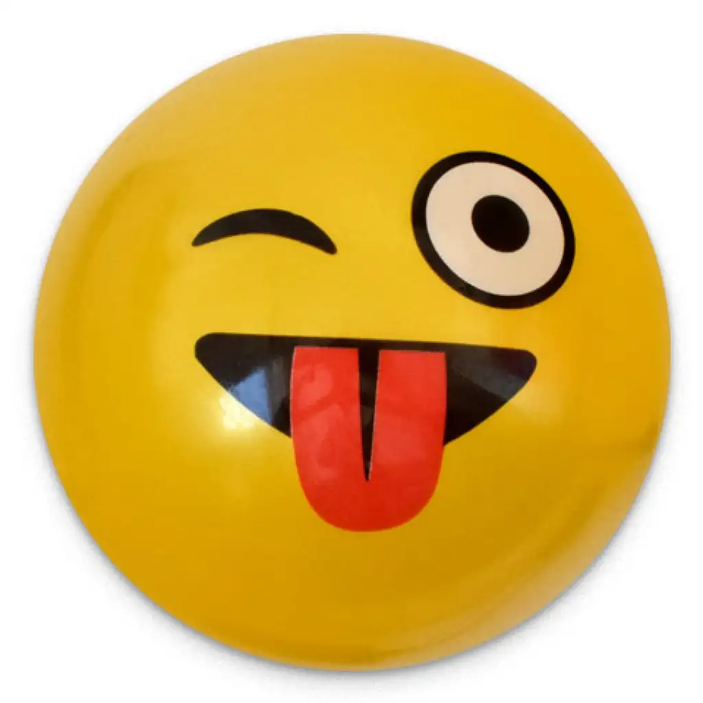 Gummiball mit Smiley-Muster in verschiedenen Varianten, 23 cm kép 5