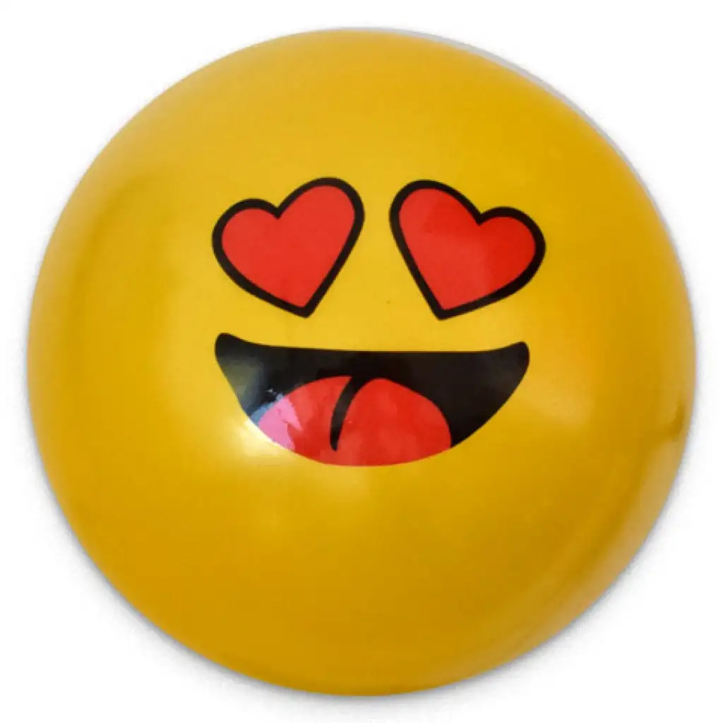 Gummiball mit Smiley-Muster in verschiedenen Varianten, 23 cm kép 2