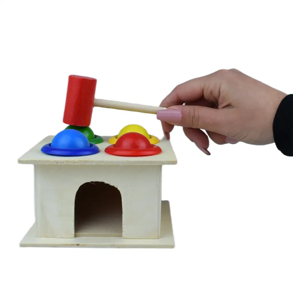 Konck the Ball ist ein Geschicklichkeitsspiel aus Holz. kép 4