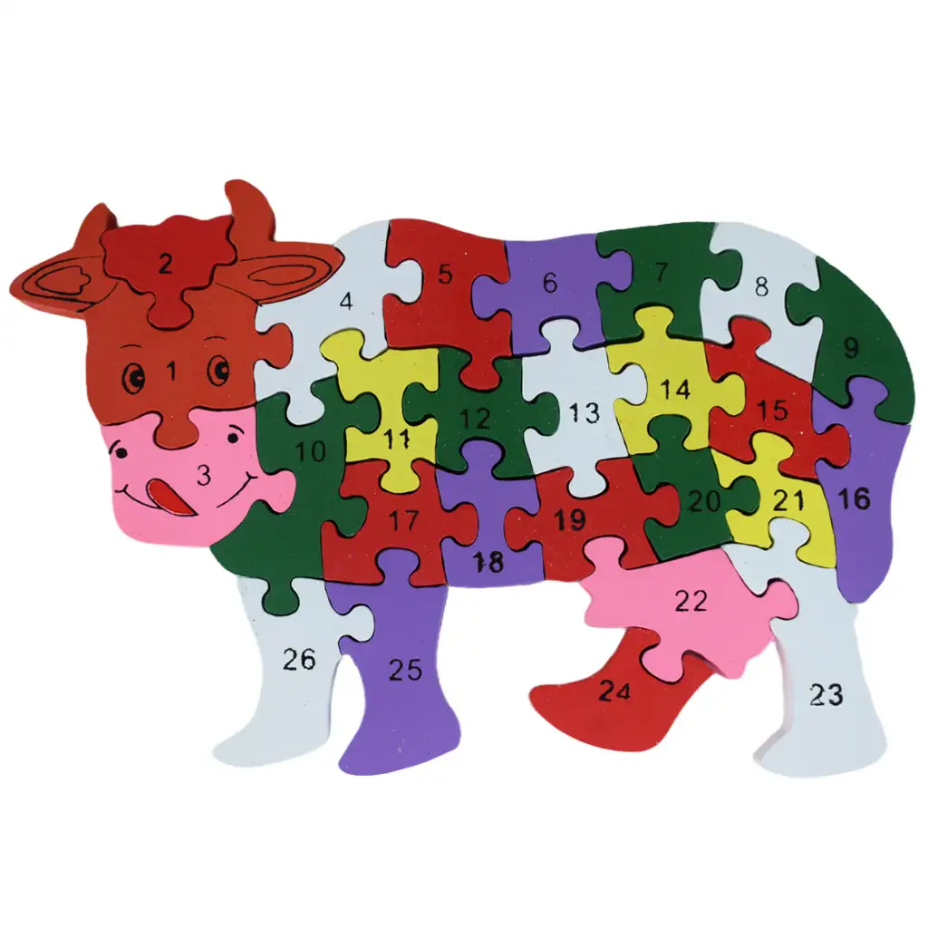 ABC - 123 Kuh Baum Lernpuzzle kép 3