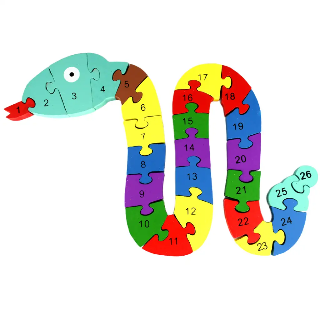 ABC + 123 Schlangenbaum Lernpuzzle kép 2