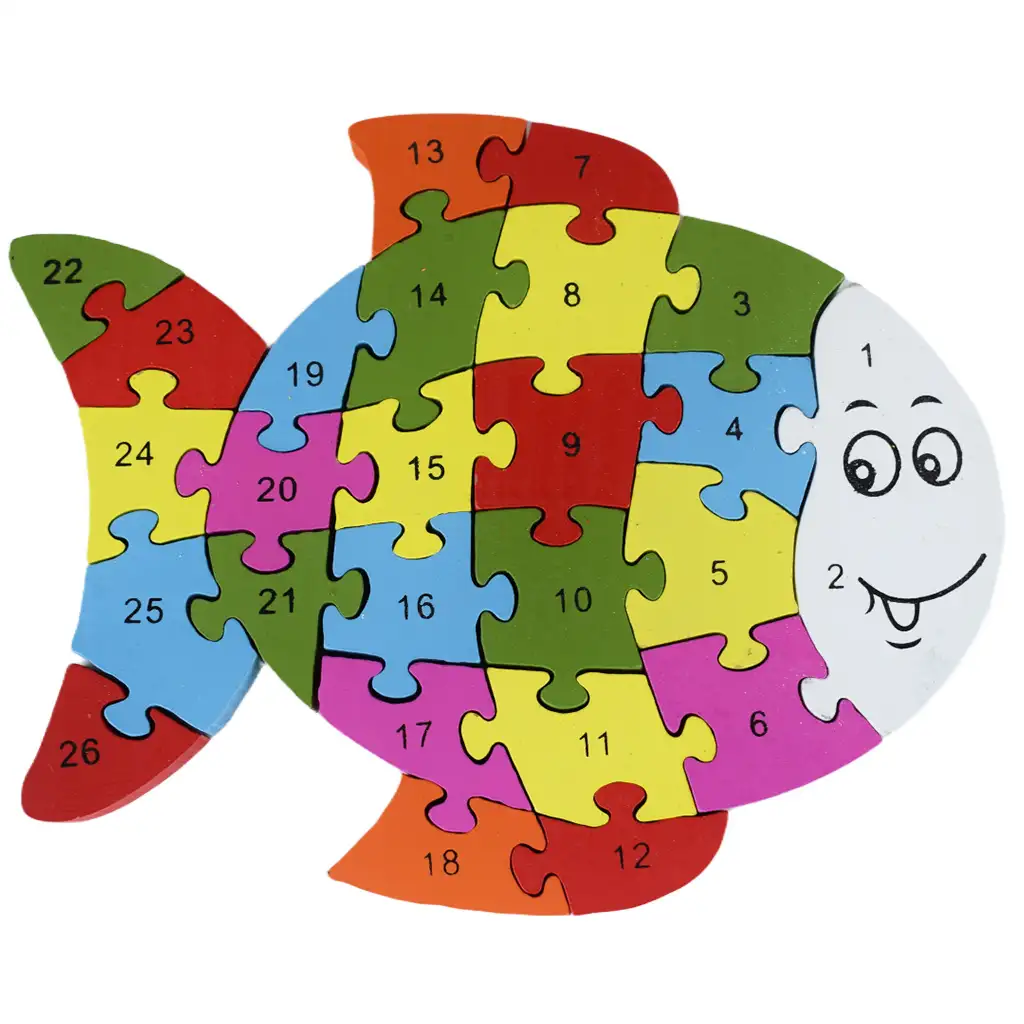 ABC - 123 Fischbaum Lernpuzzle kép 2