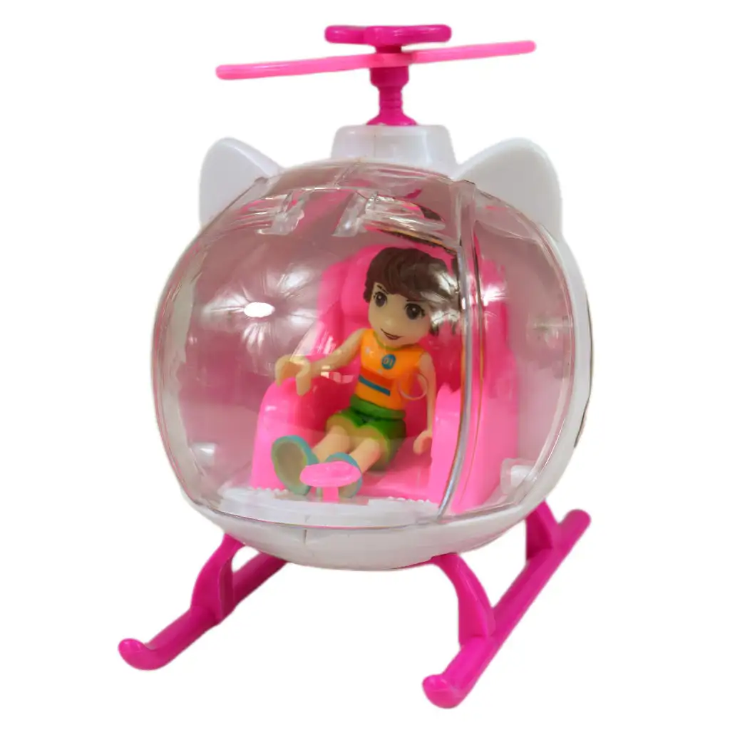 Fashion Sport Car: Rosa Sportwagen-Set mit Licht und Sound, mit Hubschrauber kép 12