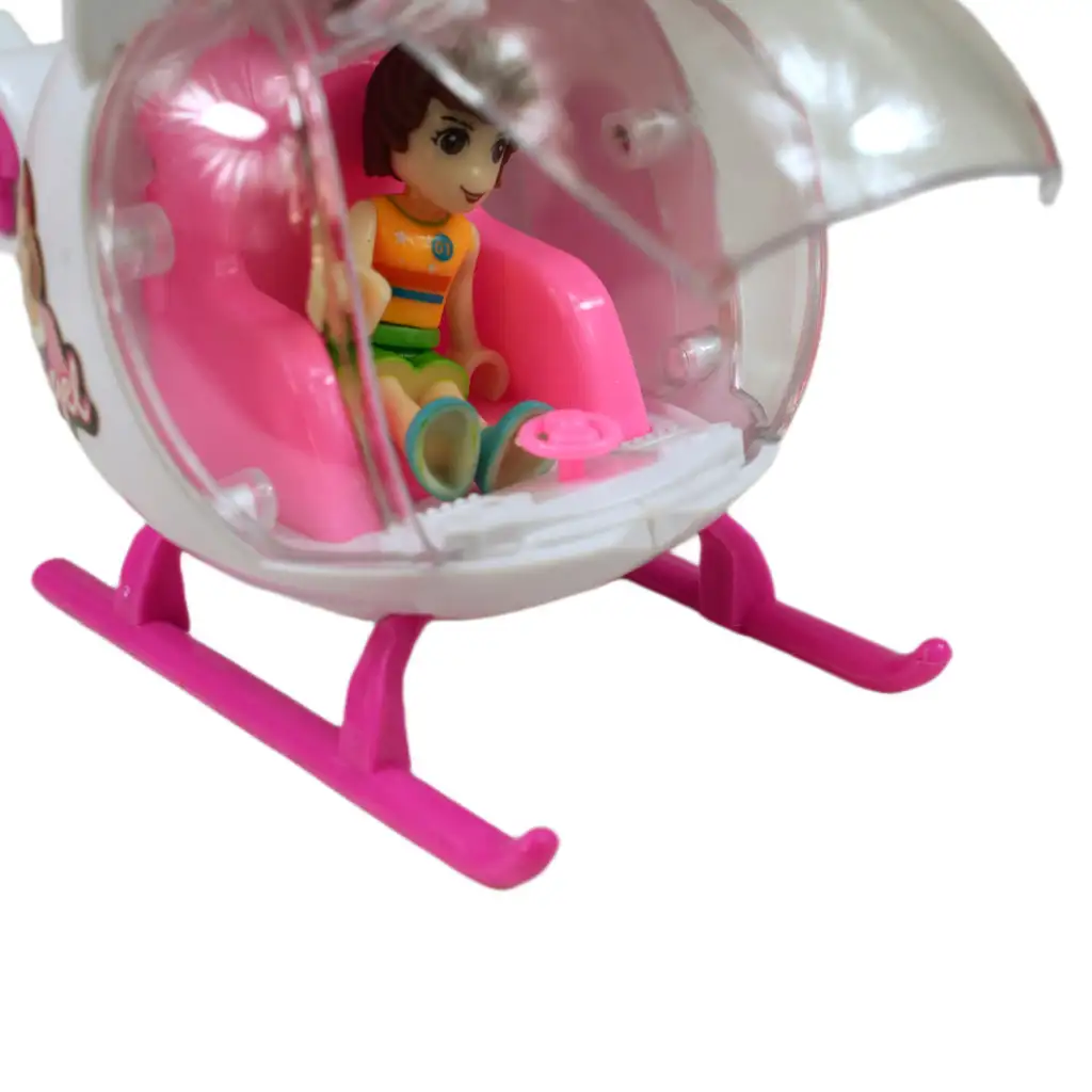 Fashion Sport Car: Rosa Sportwagen-Set mit Licht und Sound, mit Hubschrauber kép 15