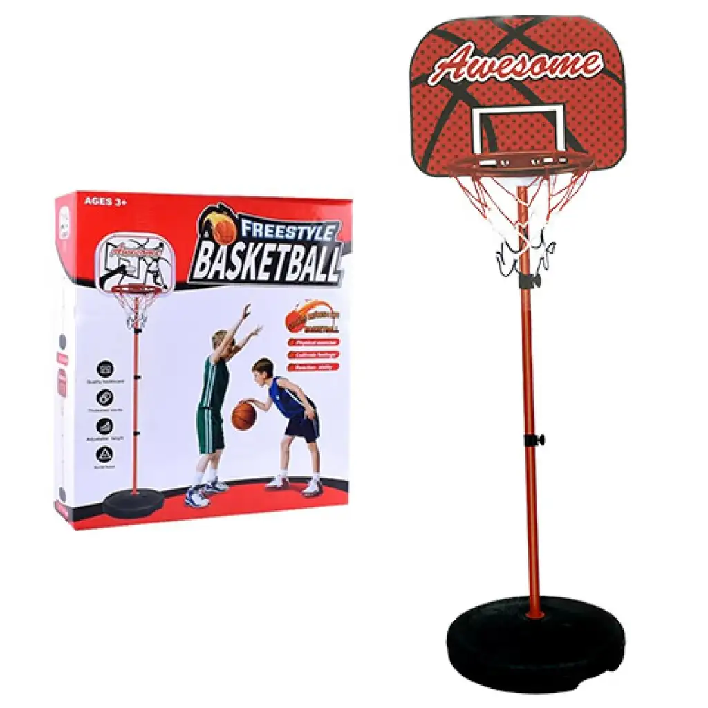 Höhenverstellbarer Basketballkorb mit Ständer und Ball 120-60cm kép 2