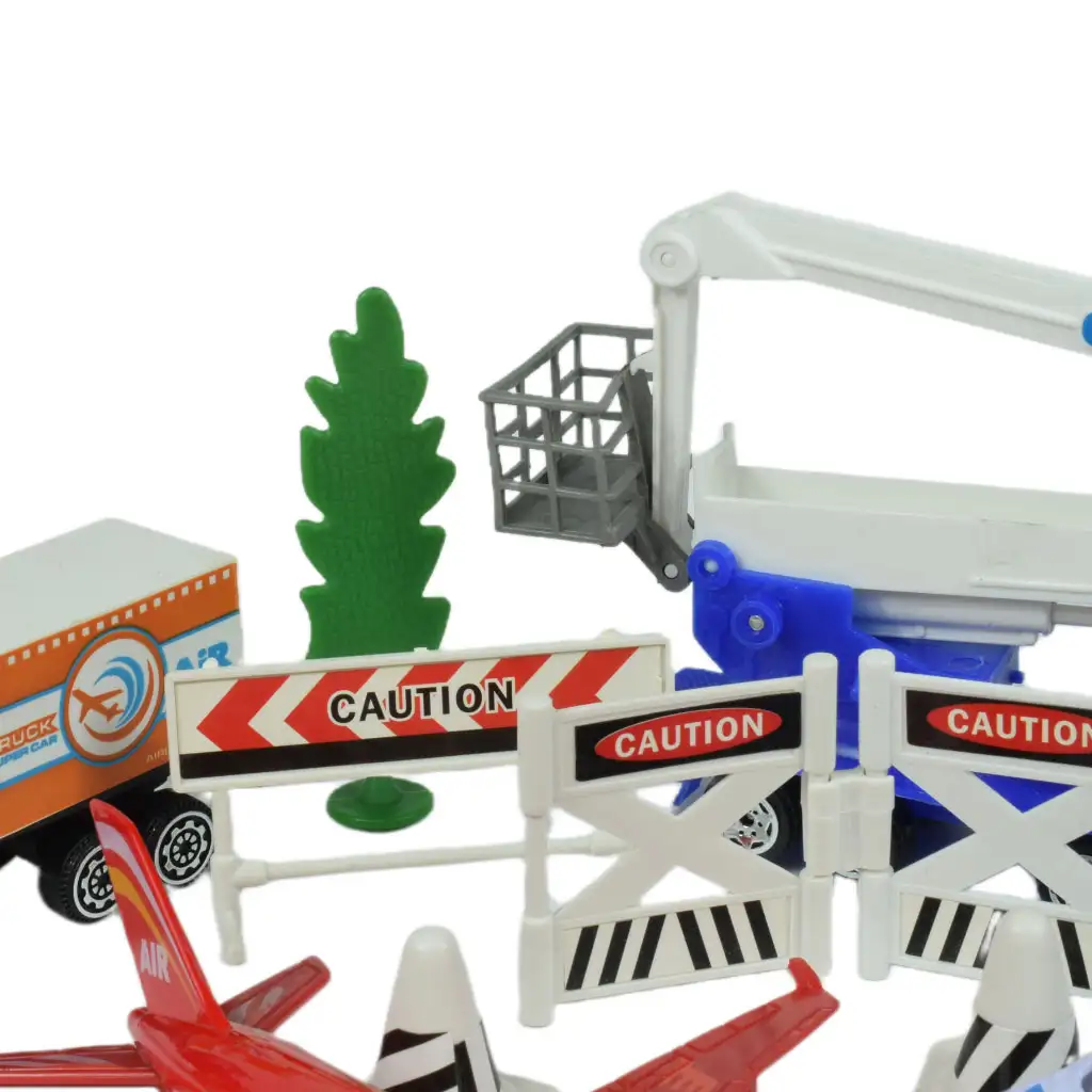 Flugzeug: Flughafen-Spielset mit Fahrzeugen, Flugzeug und Zubehör in zwei verschiedenen Ausführungen kép 3