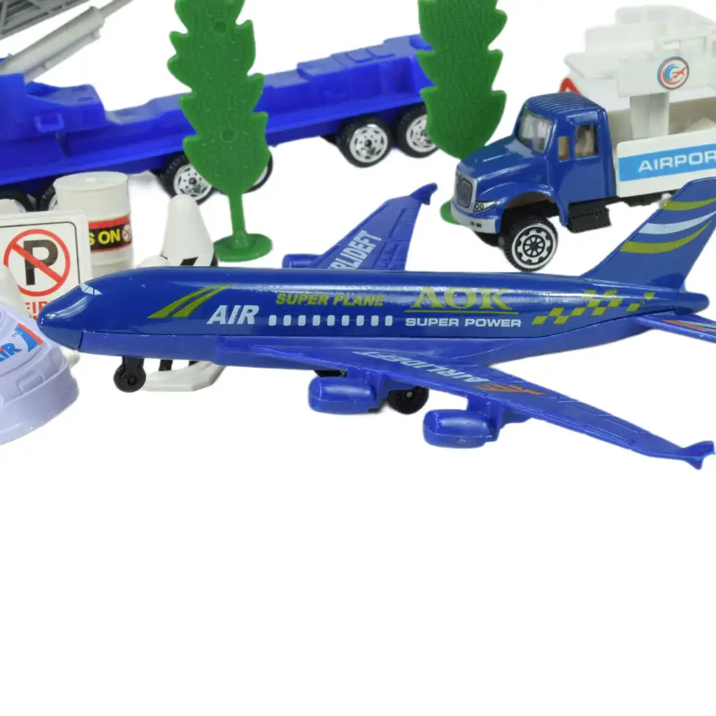 Flugzeug: Flughafen-Spielset mit Fahrzeugen, Flugzeug und Zubehör in zwei verschiedenen Ausführungen kép 7