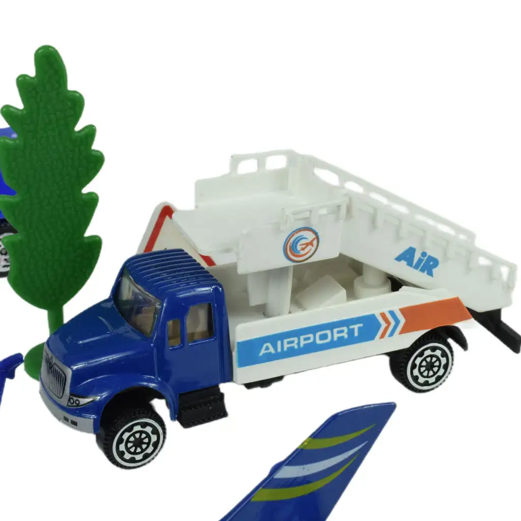 Flugzeug: Flughafen-Spielset mit Fahrzeugen, Flugzeug und Zubehör in zwei verschiedenen Ausführungen kép 9