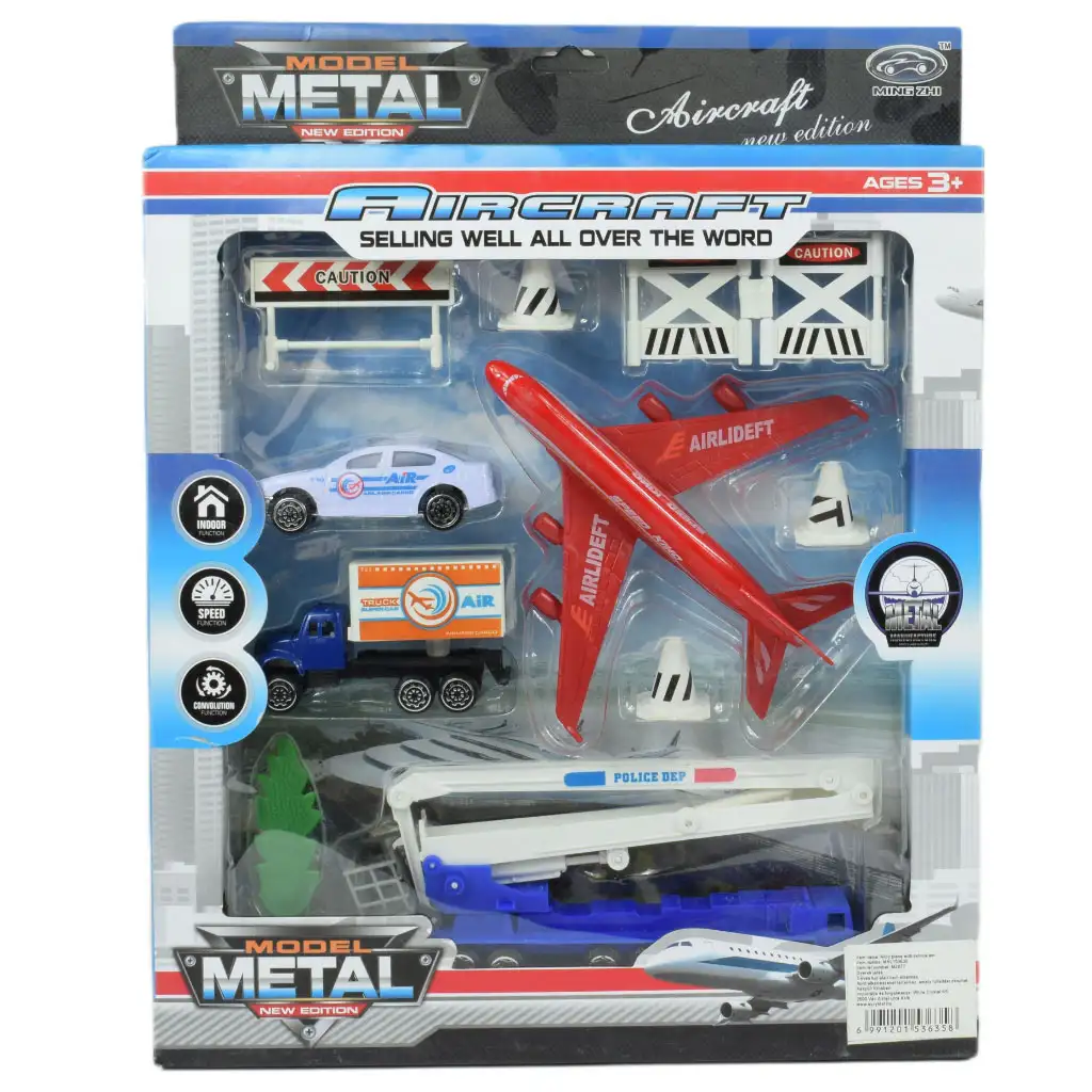 Flugzeug: Flughafen-Spielset mit Fahrzeugen, Flugzeug und Zubehör in zwei verschiedenen Ausführungen kép 10