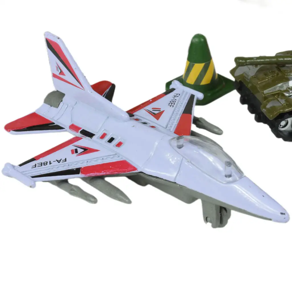 Super Army: Militärspielset mit Fahrzeugen aus Metall und Schwungradflugzeug in zwei Varianten kép 10