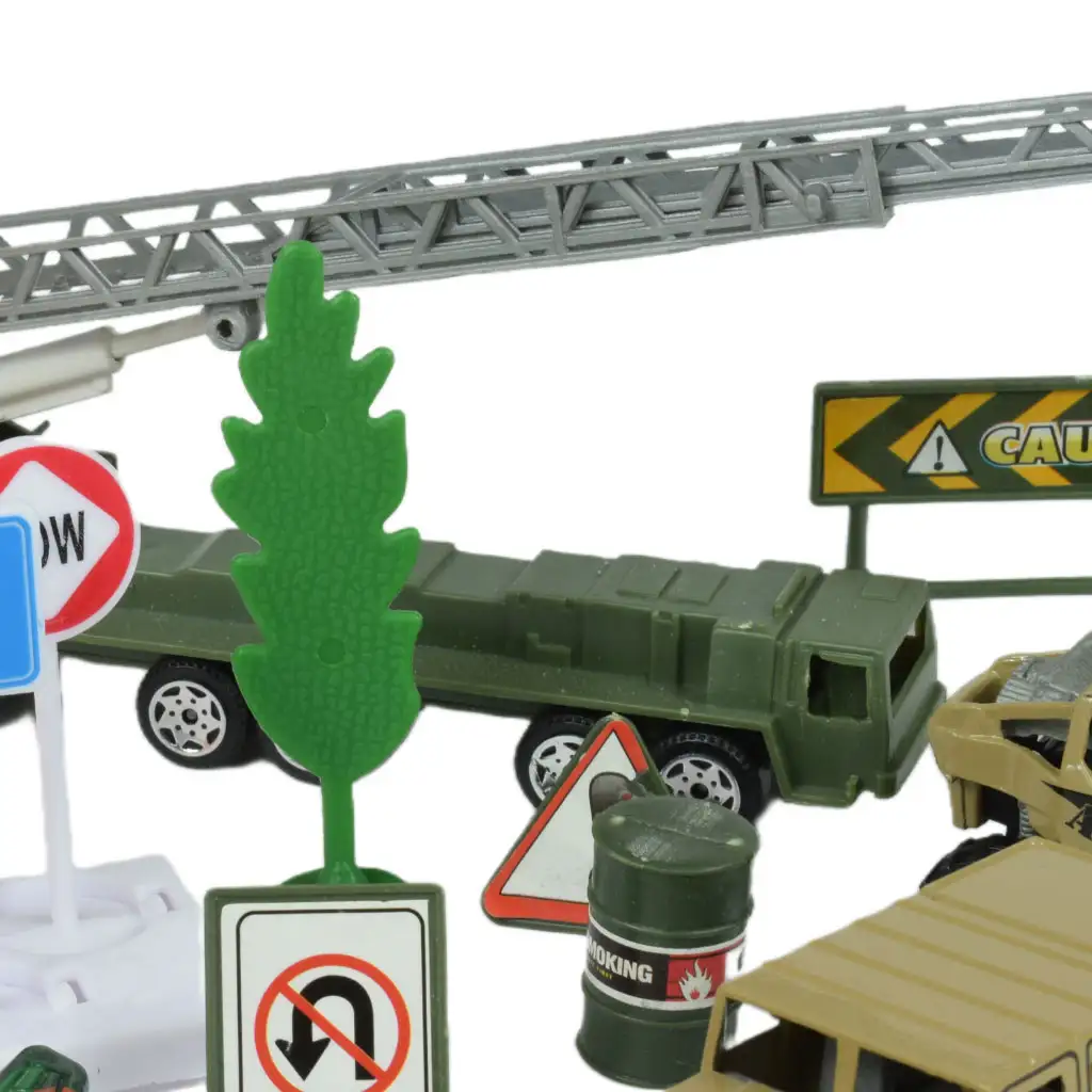 Super Army: Militärspielset mit Fahrzeugen aus Metall und Schwungradflugzeug in zwei Varianten kép 4