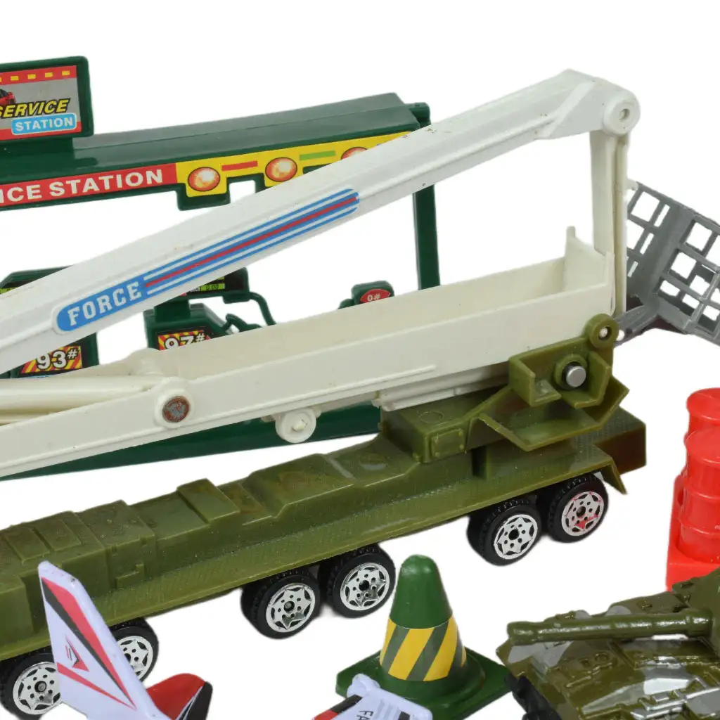 Super Army: Militärspielset mit Fahrzeugen aus Metall und Schwungradflugzeug in zwei Varianten kép 9