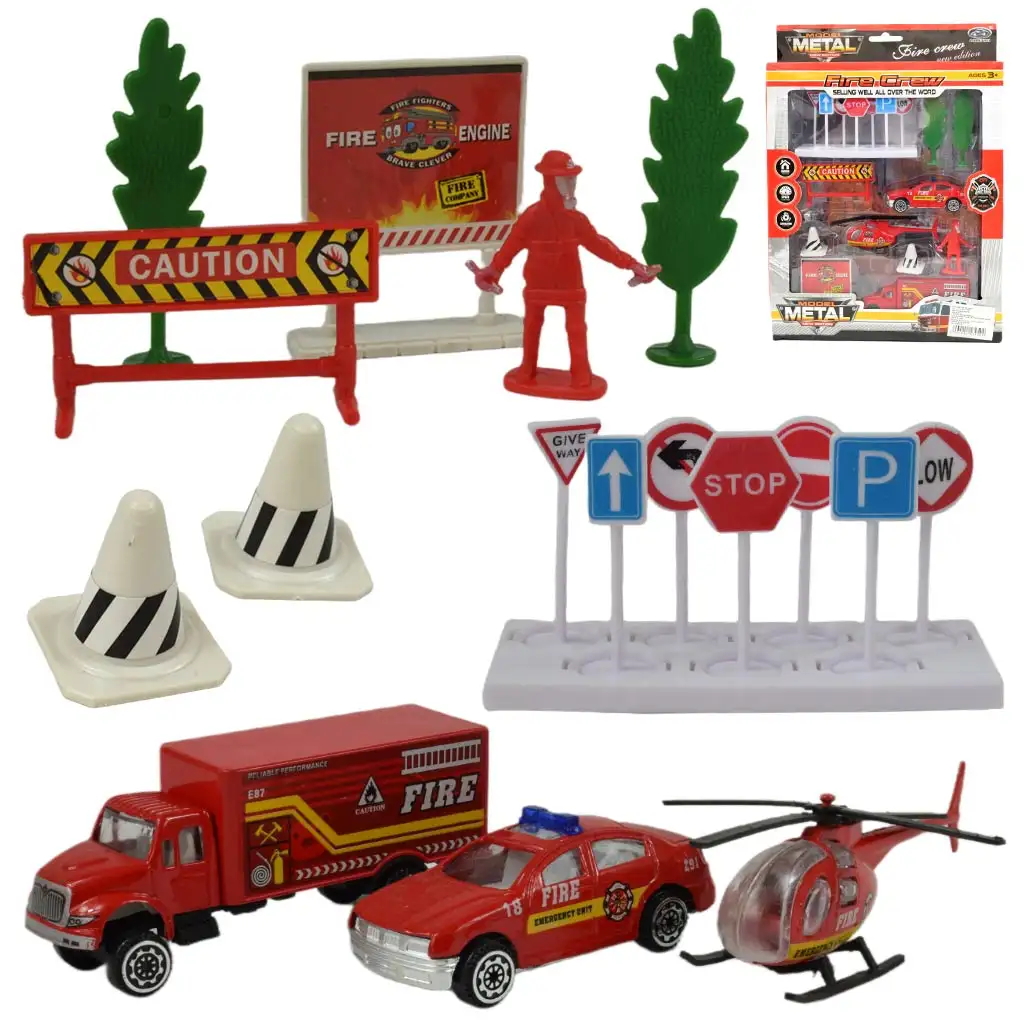 Fire Crew: Tűzoltósági kisautó szett kiegészítőkkel kép 1