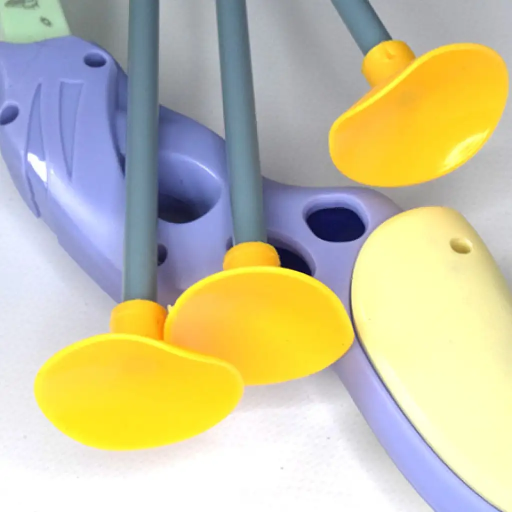 Pastellgrünes und lila Bogenset mit Saugnapfpfeilen 83cm kép 4