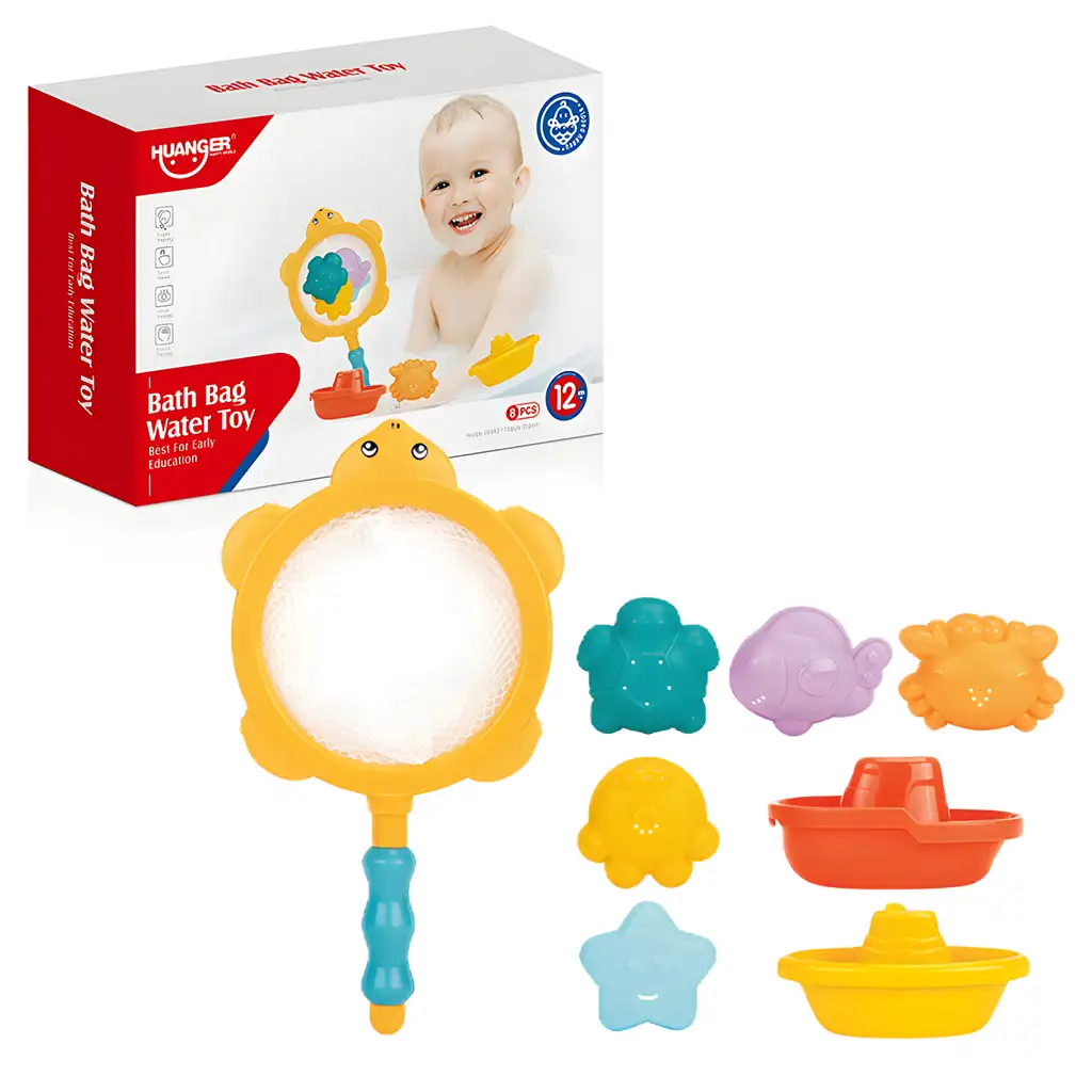 Happy World: Wasserwelt Angelnetz-Badespiel mit Meerestieren