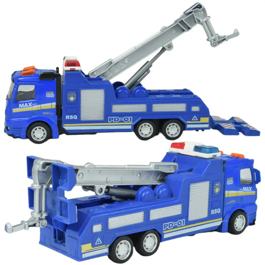 Polizeiautos: Schwungrad-Polizeilastwagen in verschiedenen Ausführungen 19cm kép 7