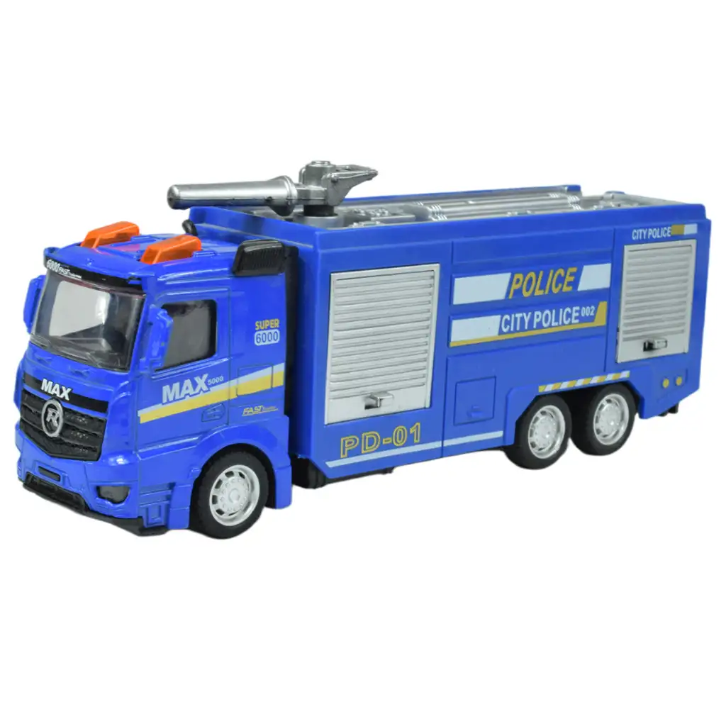 Polizeiautos: Schwungrad-Polizeilastwagen in verschiedenen Ausführungen 19cm kép 2