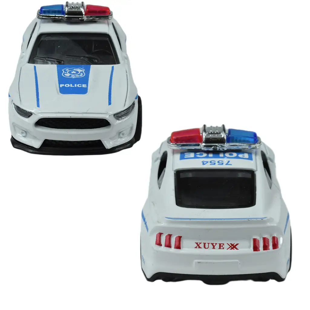 Polizeiautos: Schwungrad-Metall-Polizeiauto in verschiedenen Ausführungen 11cm 1 Stück kép 3