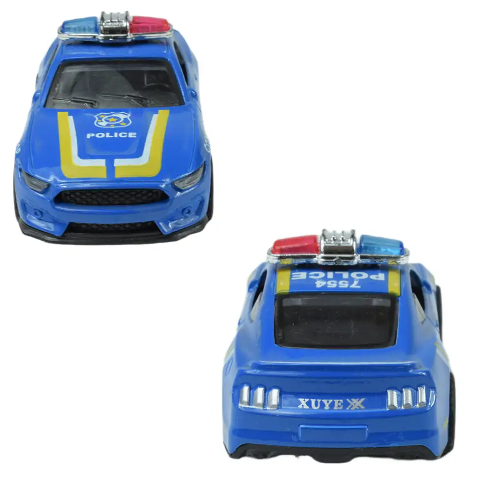 Polizeiautos: Schwungrad-Metall-Polizeiauto in verschiedenen Ausführungen 11cm 1 Stück kép 6