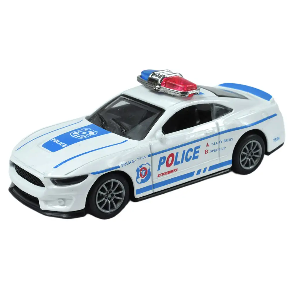 Polizeiautos: Schwungrad-Metall-Polizeiauto in verschiedenen Ausführungen 11cm 1 Stück kép 2