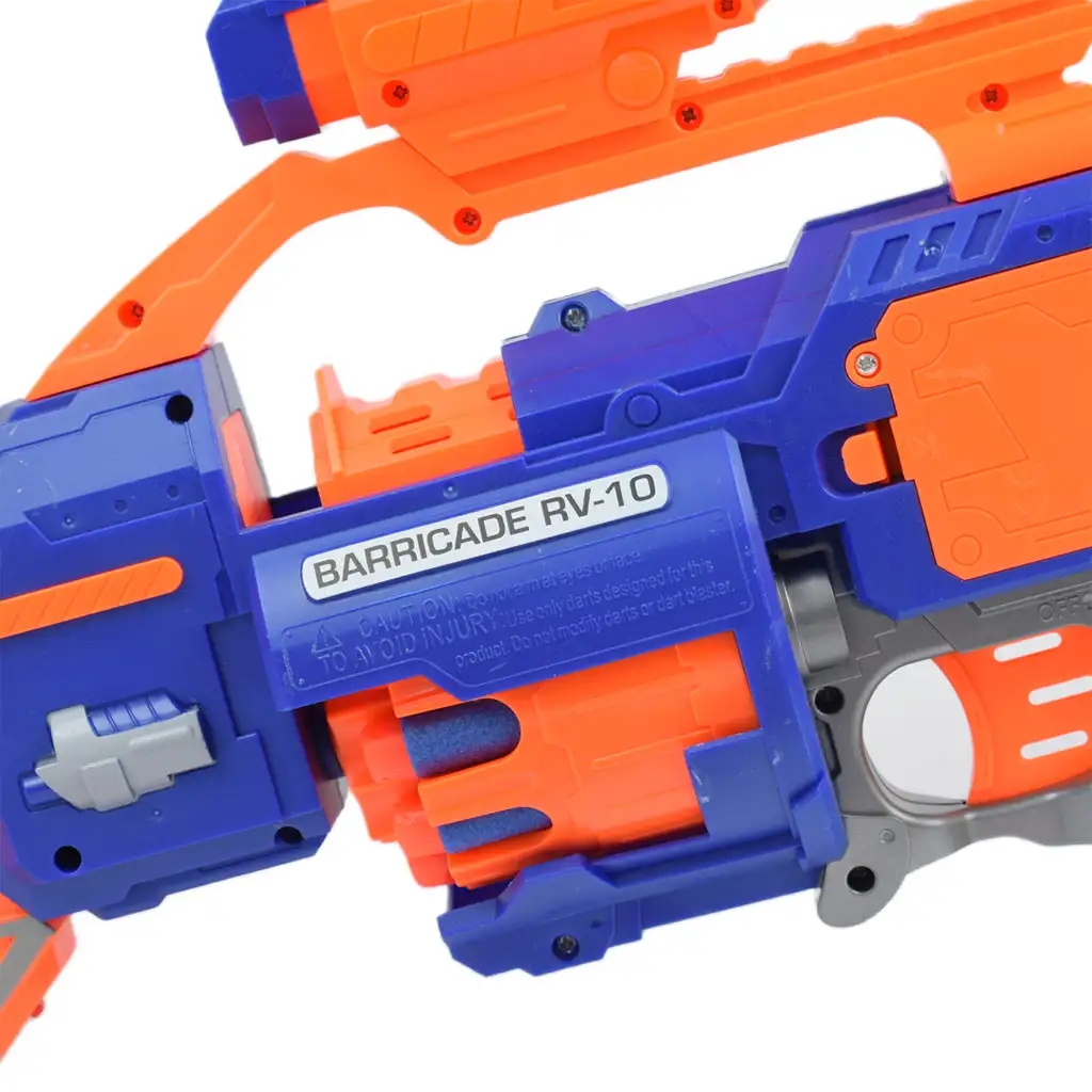 Flames Storm: Elektrischer riesiger Schaumstoffblaster mit Licht, Drehtrommel und Munition 73cm kép 2