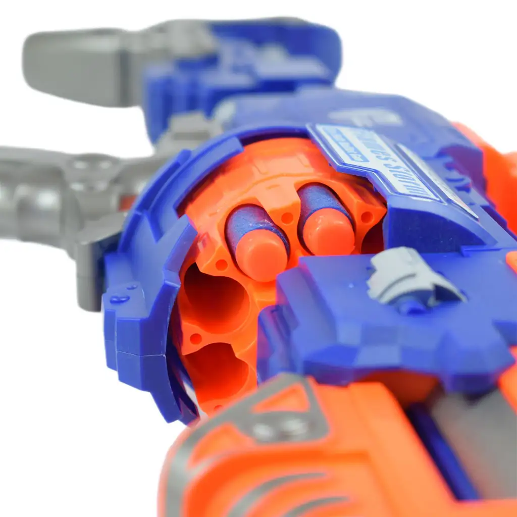 Flames Storm: Elektrischer riesiger Schaumstoffblaster mit Licht, Drehtrommel und Munition 73cm kép 7