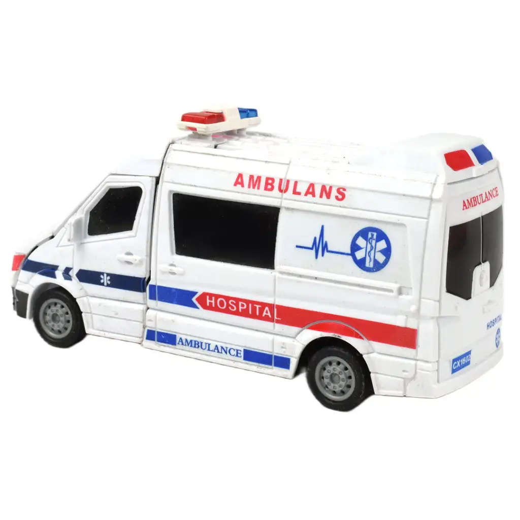 Ambulanz: Rettungswagen, der sich in einen Roboter verwandelt, in zwei Varianten, 13 cm kép 3