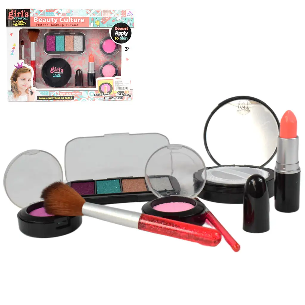 Girls Creator: Realistisches Schminkset mit Lippenstift, Make-up und Pinseln