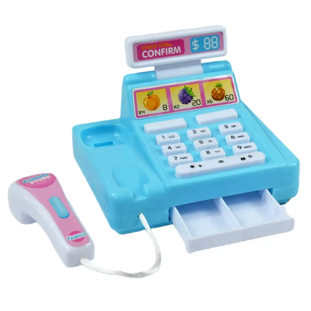 Happy Shopping: Registrierkasse mit öffnender Kasse in zwei Varianten 12,5 cm kép 2