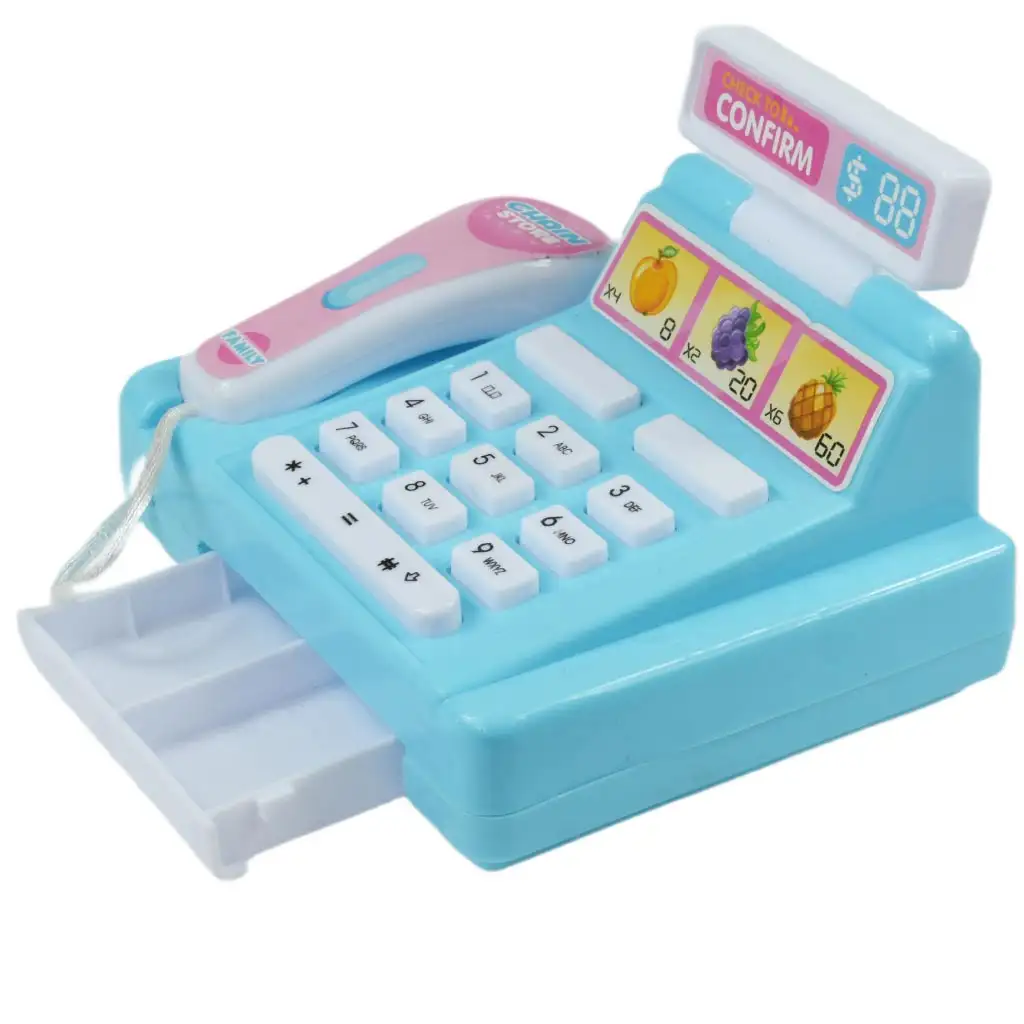 Happy Shopping: Registrierkasse mit öffnender Kasse in zwei Varianten 12,5 cm kép 7