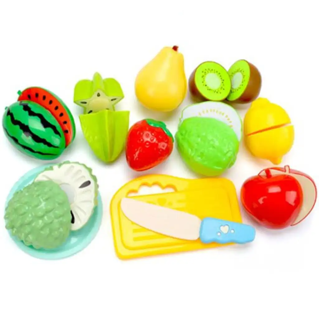 Schneidbare Obstspielset mit Schneidebrett kép 2