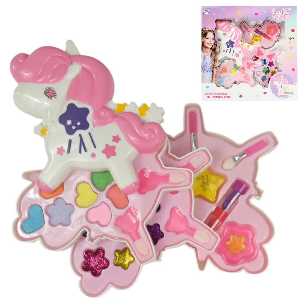 Sparkle & Glitter: Dreistöckiges Einhorn-Schminkpaletten-Set