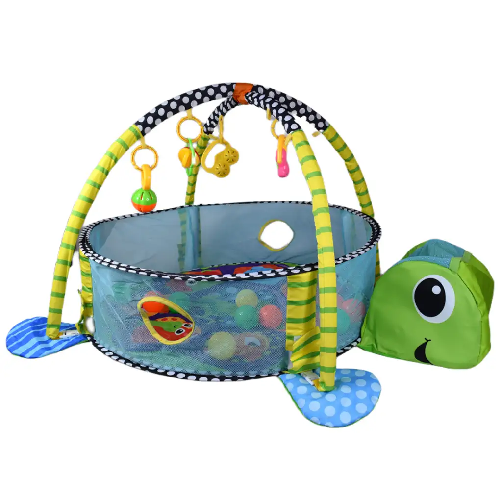 Schildkröten-Babypool mit Bällen und Zubehör 70x90cm kép 2