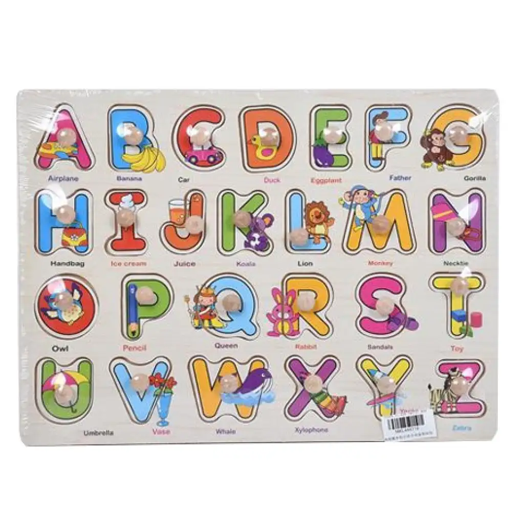 Bunte Holz-Großbuchstaben-Formenpuzzle-Spiel