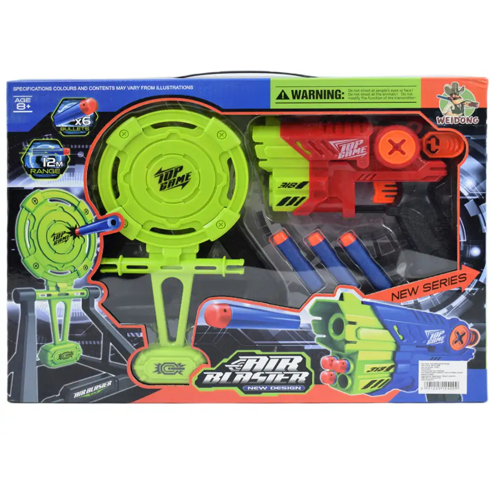 Air Blaster: EVA-Schaumstoffschusswaffe mit Zielscheibe und Munition 19x14cm kép 7