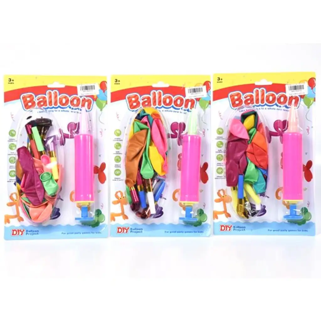 Partyballon-Set mit Pumpe und Tröte