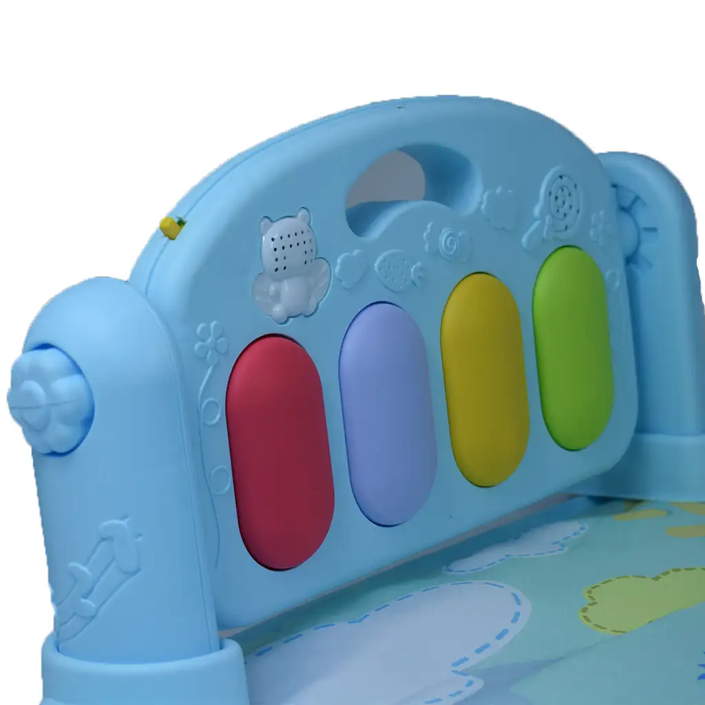 Löwenblauer Spielteppich mit Babyklavier 64x78cm kép 4