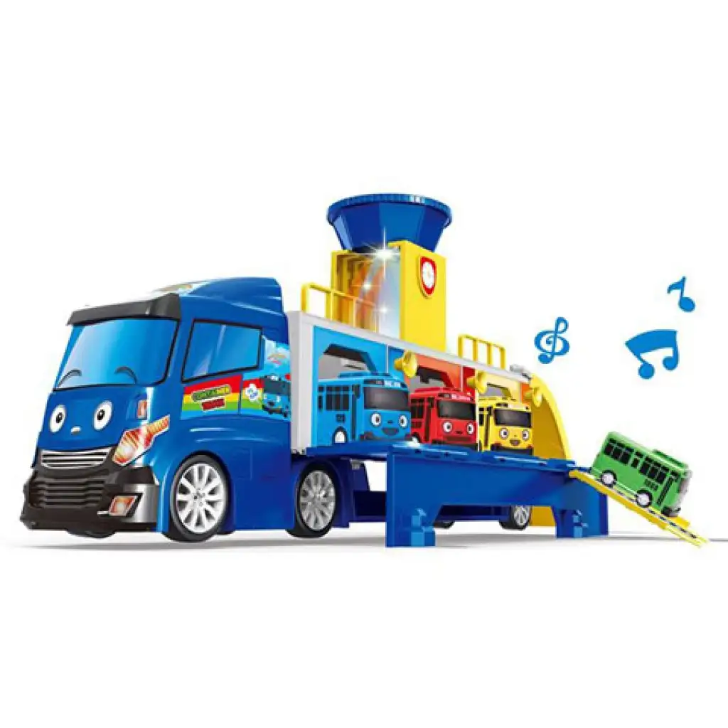 Autotransporter-Bus-Spielset mit Sound kép 2